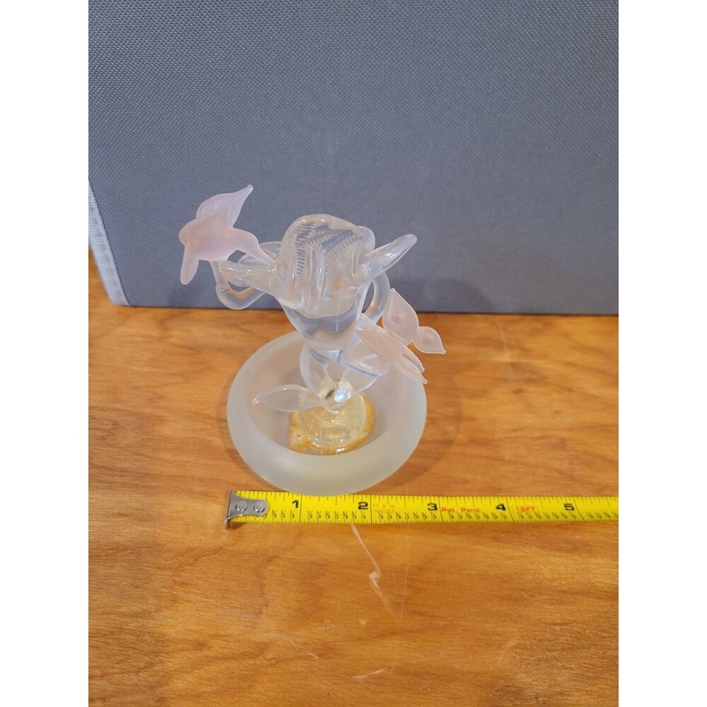 Vintage I.W. Rice Glass Flower Butterfly Hummingbird - Picture 12 of 12